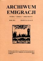 Archiwum emigracji. Zeszyt 14-15