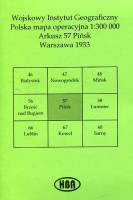 Arkusz 57 Pińsk Polska mapa operacyjna 1:300 000
