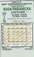 Ruda Pabianicka (Łódź Południe) - mapa WIG skala 1:33 333