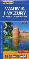 Warmia i Mazury 101 atrakcji turystycznych mapa samochodowo-krajoznawcza